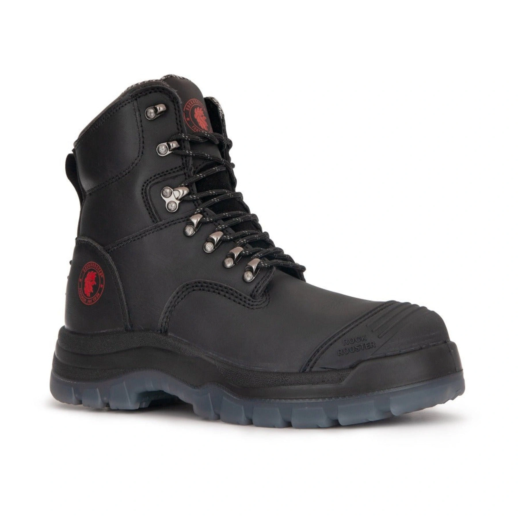 ROCKROOSTER Kensington Neri 7'' Stivali da Lavoro in Pelle con Zip e Punta in Acciaio AK245Z: Affronta Ogni Sfida con Stile e Sicurezza!
