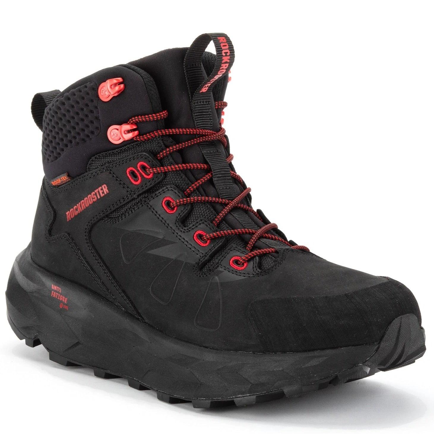 ROCKROOSTER Farmington: Stivali da trekking neri e impermeabili, Vibram per avventure indimenticabili!